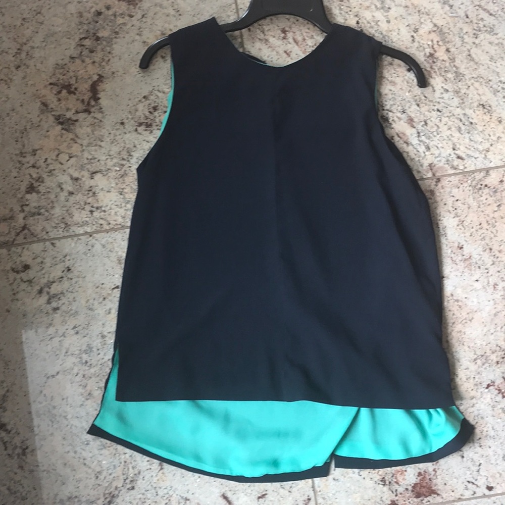 Navy cross cross top